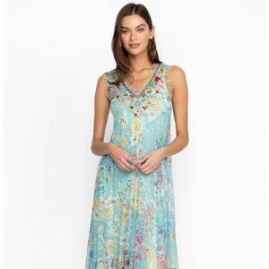 Johnny Was Forever Floral Mesh Dress